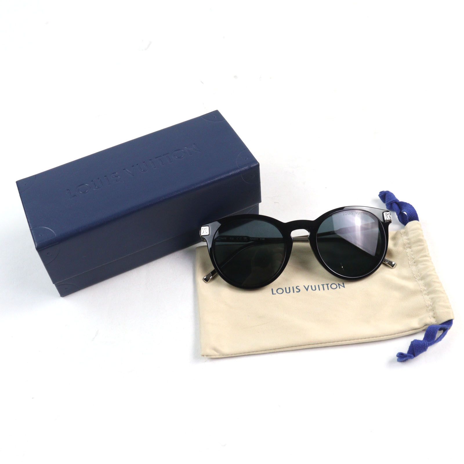 Louis Vuitton Louis Vuitton Louis Vuitton LV Rise Round Monogram Sunglasses Plastic Sunglasses Z1669E Size ONE SIZE - 2 Thumbnail