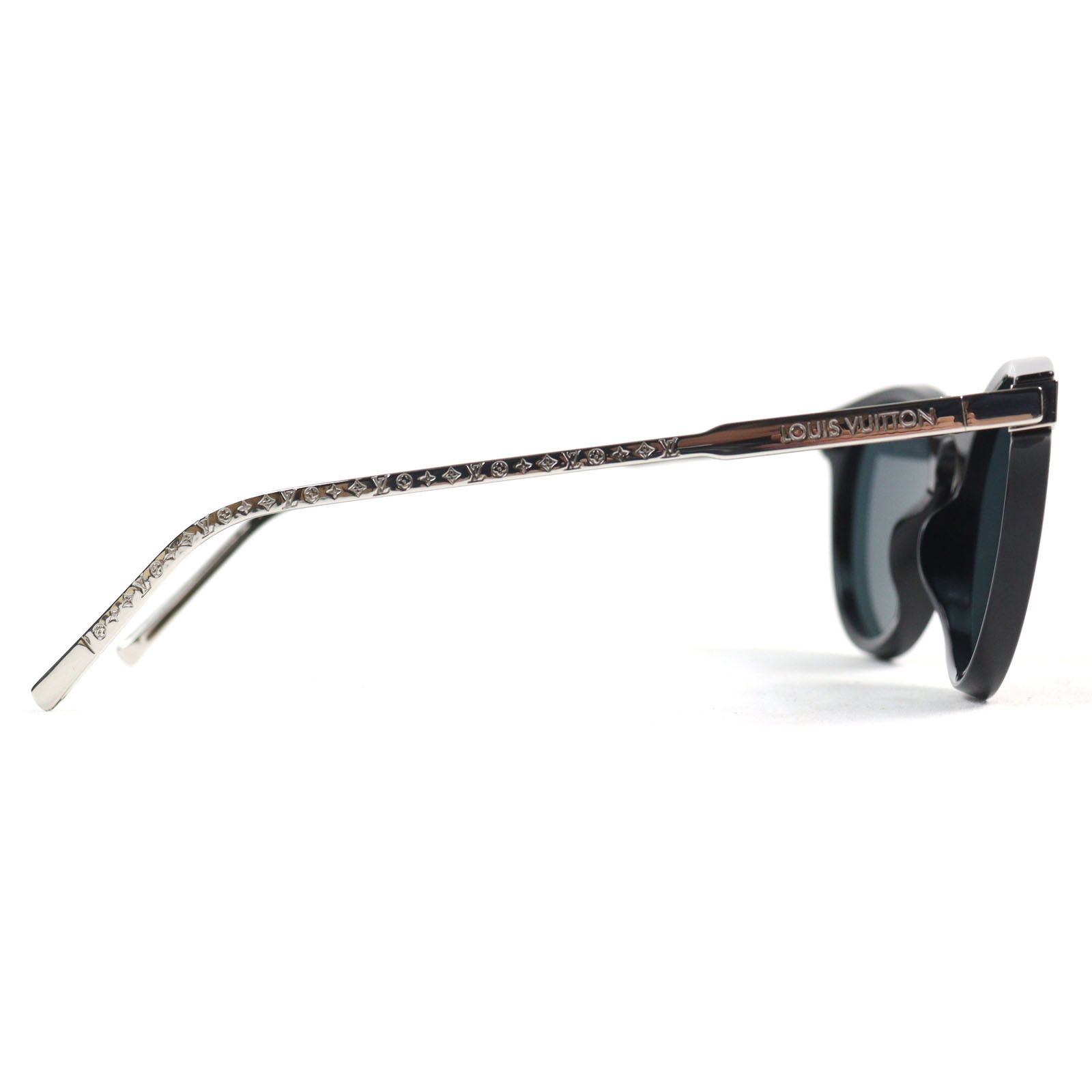 Louis Vuitton Louis Vuitton Louis Vuitton LV Rise Round Monogram Sunglasses Plastic Sunglasses Z1669E Size ONE SIZE - 5 Thumbnail