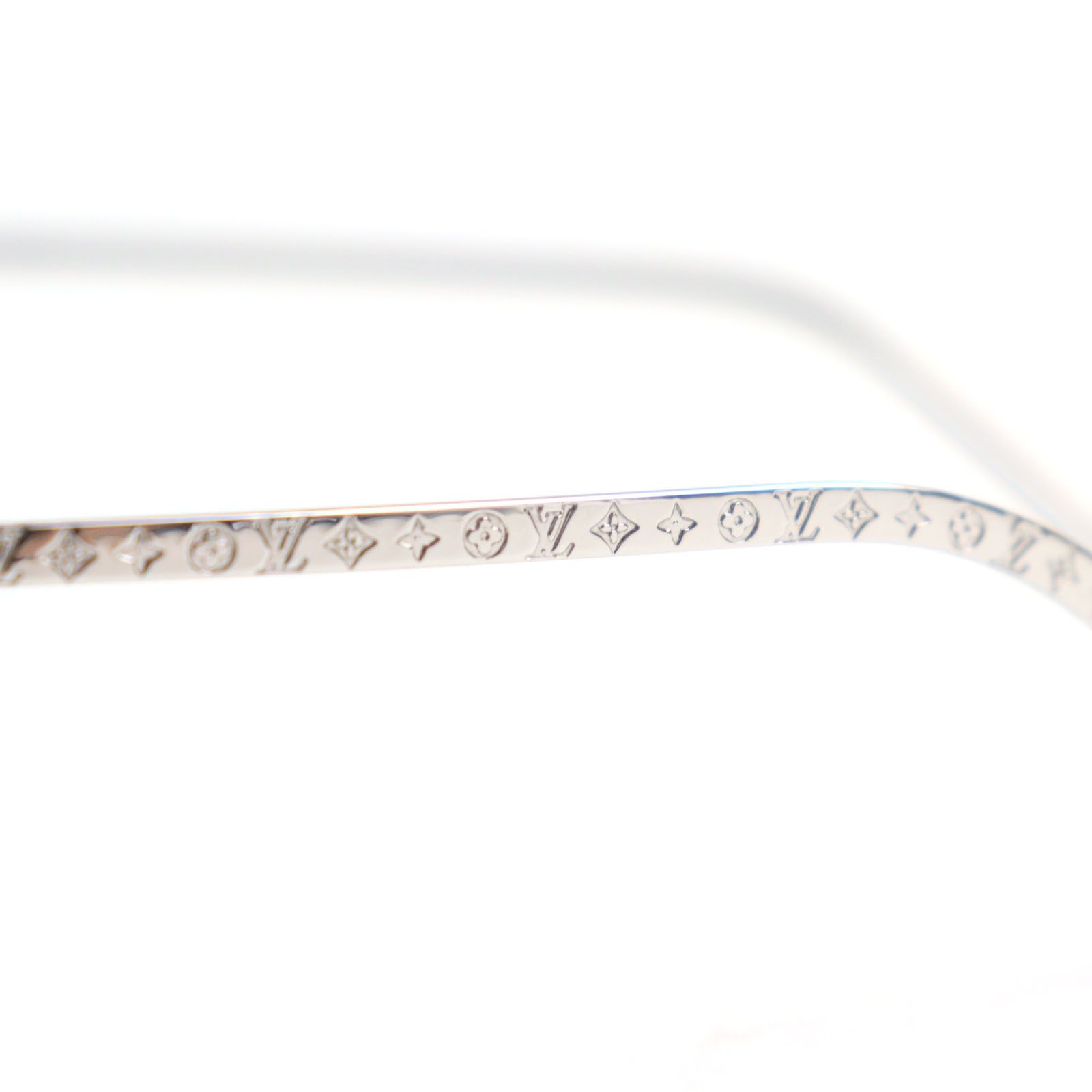 Louis Vuitton Louis Vuitton Louis Vuitton LV Rise Round Monogram Sunglasses Plastic Sunglasses Z1669E Size ONE SIZE - 9 Thumbnail