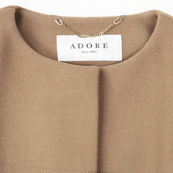 Other Other ADORE Melton Rex Rabbit Coat Natural Material Outerwear 531-252126 DUTY FREE for USA Size ONE SIZE - 11 Thumbnail
