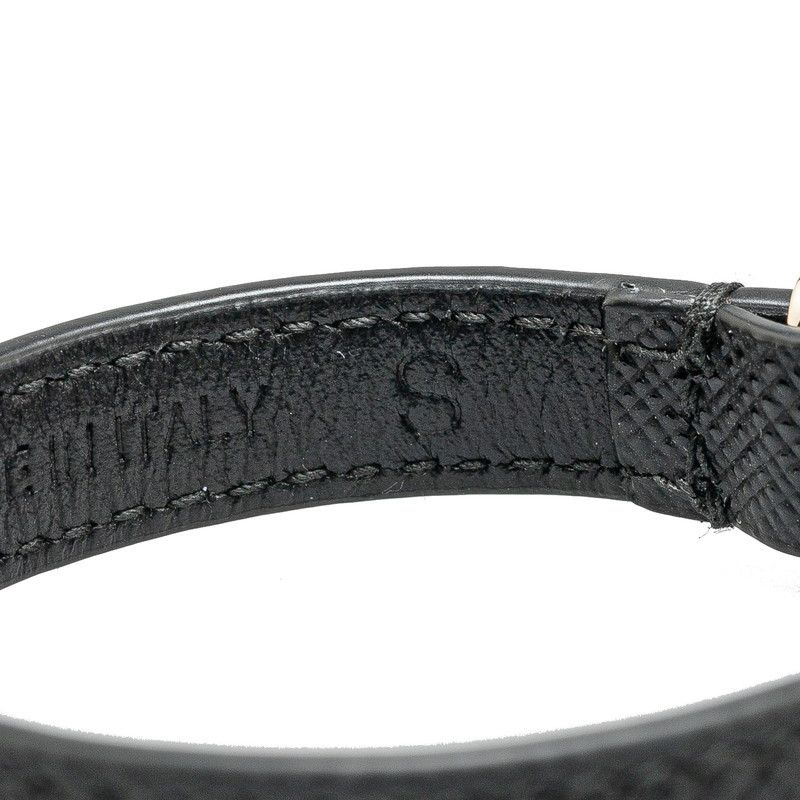 Prada Prada Prada Triangle Logo Plate Leather Bracelet Leather Bracelet 1IB351 Size ONE SIZE - 5 Thumbnail