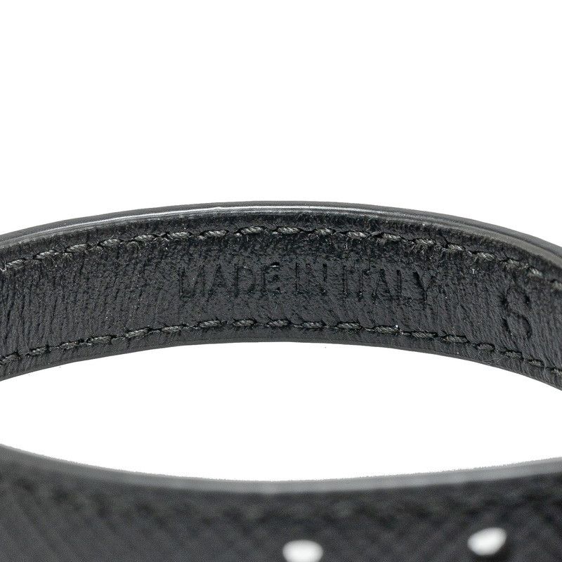 Prada Prada Prada Triangle Logo Plate Leather Bracelet Leather Bracelet 1IB351 Size ONE SIZE - 6 Thumbnail