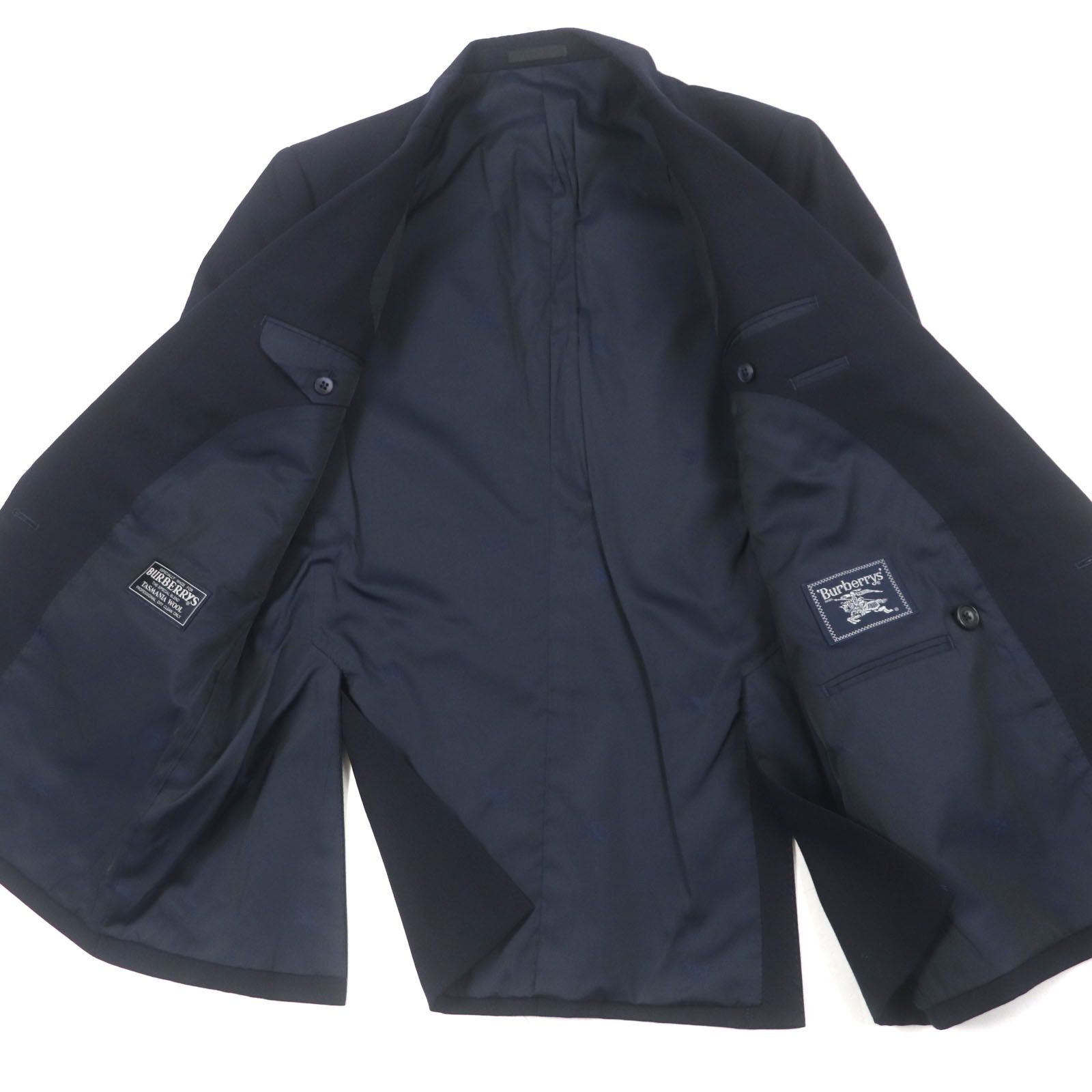 Burberry Burberry Burberrys Tailored Wool Jacket Leather Outerwear Size ONE SIZE - 4 Thumbnail