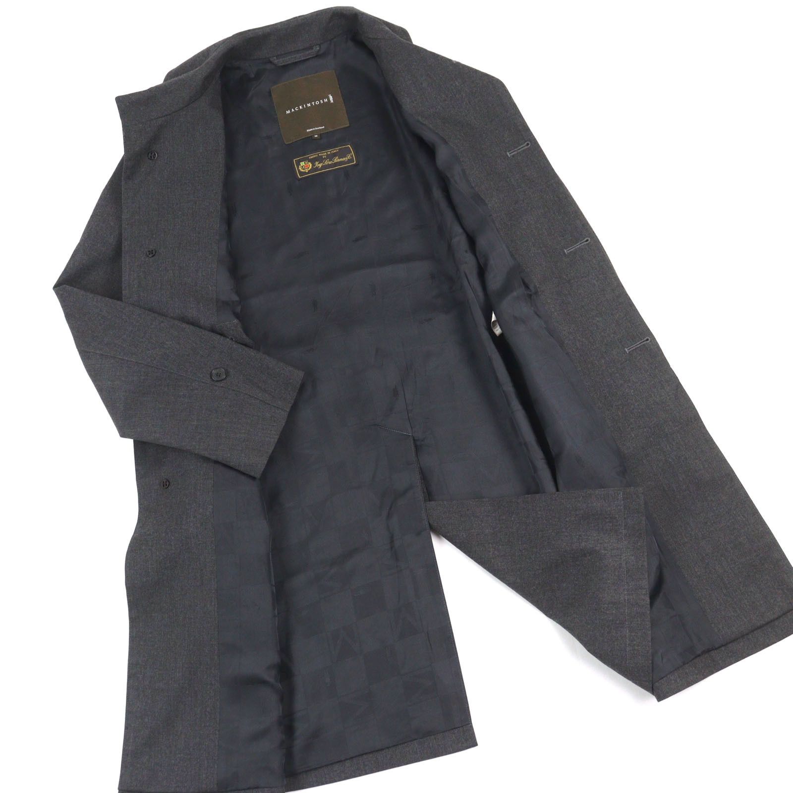 Other Other Mackintosh Loro Piana Wool Coat Leather Outerwear Size ONE SIZE - 3 Thumbnail