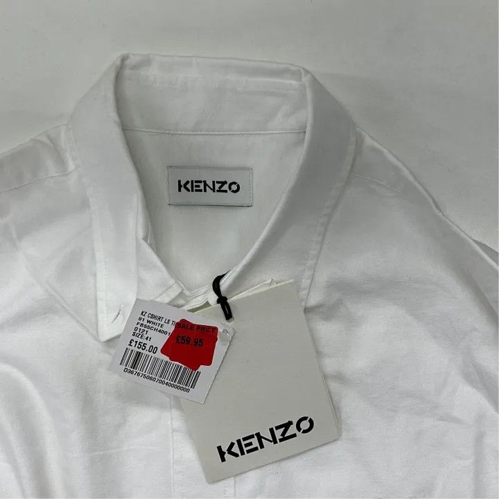 Kenzo KENZO White Long Sleeve Shirt for Men 0079 Size US M / EU 48-50 / 2 - 7 Thumbnail