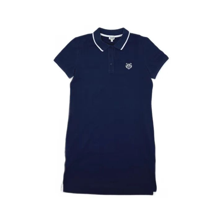 KENZO Stylish Solid Color Polo Dress 0079