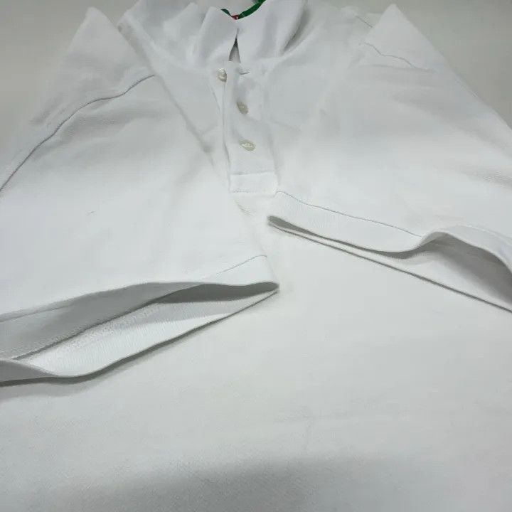 Kenzo KENZO White Boke Flower Logo Embroidered Polo Shirt 0079 Size US L / EU 52-54 / 3 - 10 Thumbnail