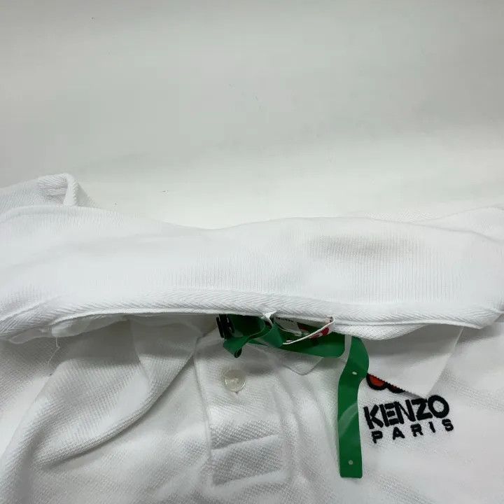 Kenzo KENZO White Boke Flower Logo Embroidered Polo Shirt 0079 Size US L / EU 52-54 / 3 - 7 Thumbnail