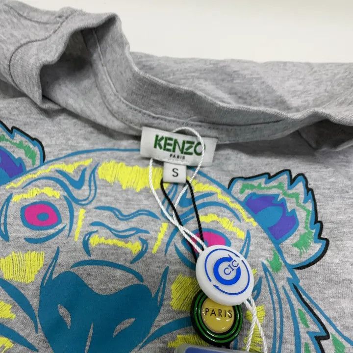 Kenzo KENZO Gray Tiger Logo Short Sleeve T-Shirt 0079 Size US S / EU 44-46 / 1 - 5 Thumbnail