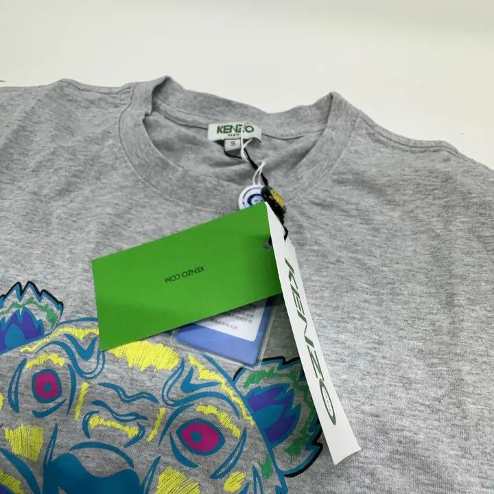 Kenzo KENZO Gray Tiger Logo Short Sleeve T-Shirt 0079 Size US S / EU 44-46 / 1 - 6 Thumbnail
