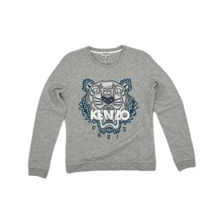 Kenzo KENZO Casual Gray Embroidered Sweatshirt 0079 Size US M / EU 48-50 / 2 - 2 Thumbnail