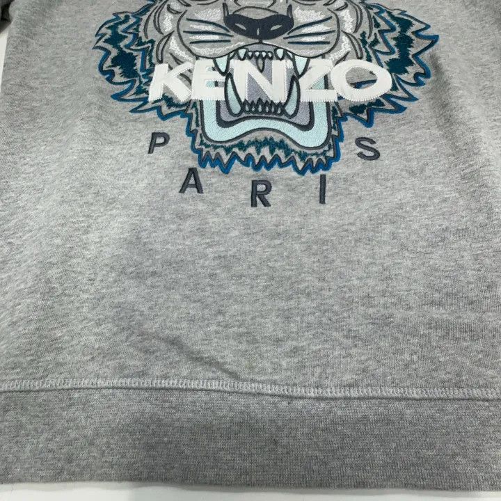 Kenzo KENZO Casual Gray Embroidered Sweatshirt 0079 Size US M / EU 48-50 / 2 - 11 Thumbnail