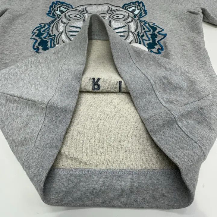 Kenzo KENZO Casual Gray Embroidered Sweatshirt 0079 Size US M / EU 48-50 / 2 - 12 Thumbnail