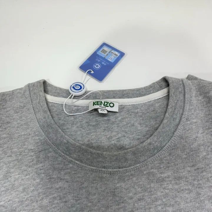 Kenzo KENZO Casual Gray Embroidered Sweatshirt 0079 Size US M / EU 48-50 / 2 - 6 Thumbnail
