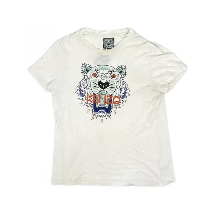 Kenzo KENZO White Tiger Graphic Short Sleeve T-Shirt 0079 Size US M / EU 48-50 / 2 - 2 Thumbnail