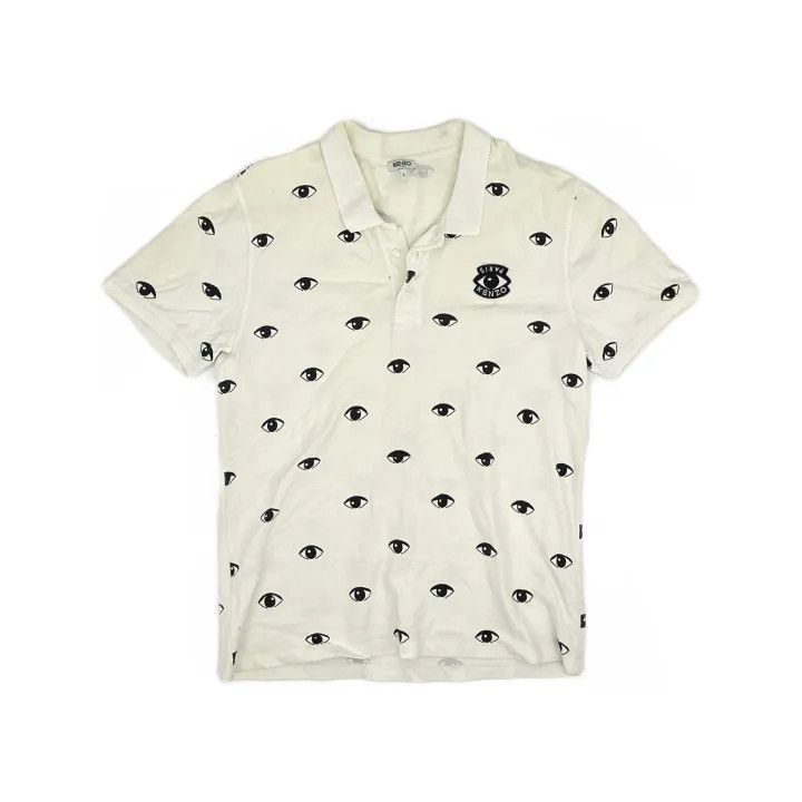 Kenzo KENZO Casual Eye Print Short Sleeve Polo 0079 Size US L / EU 52-54 / 3 - 2 Thumbnail