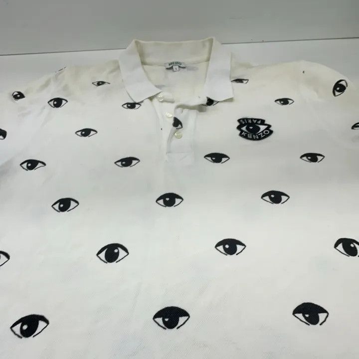 Kenzo KENZO Casual Eye Print Short Sleeve Polo 0079 Size US L / EU 52-54 / 3 - 7 Thumbnail