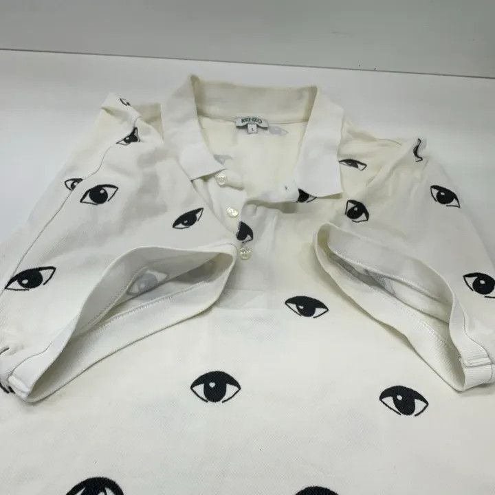 Kenzo KENZO Casual Eye Print Short Sleeve Polo 0079 Size US L / EU 52-54 / 3 - 8 Thumbnail