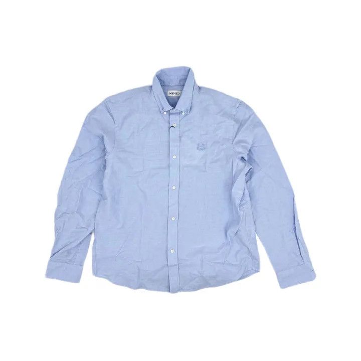 Kenzo KENZO SS22 Light Blue Long Sleeve Shirt 0079 Size US M / EU 48-50 / 2 - 2 Thumbnail