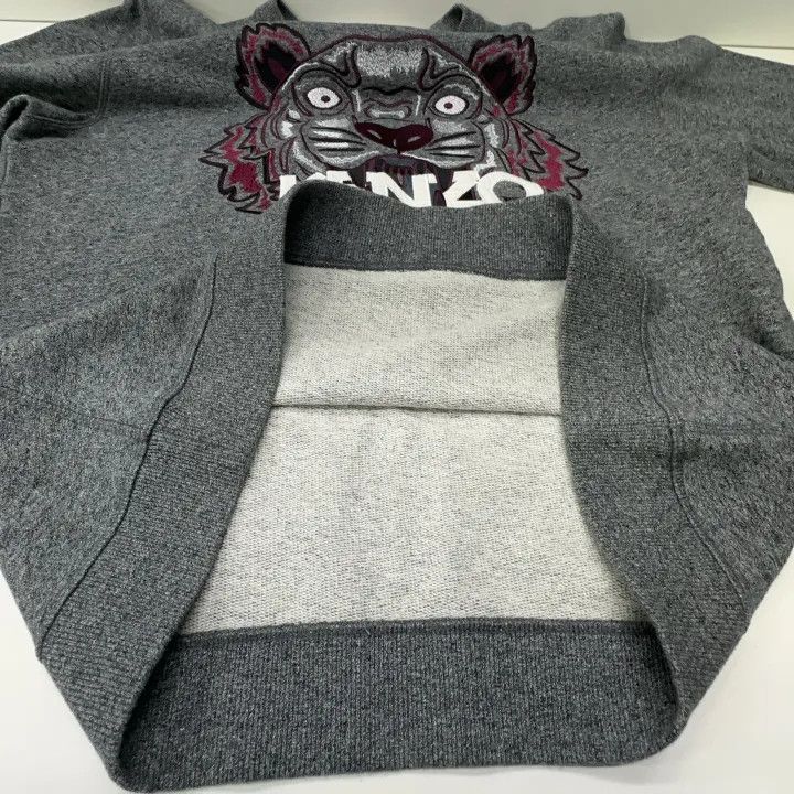 Kenzo Kenzo Gray Embroidered Tiger Sweatshirt for Men 0079 Size US XL / EU 56 / 4 - 9 Thumbnail