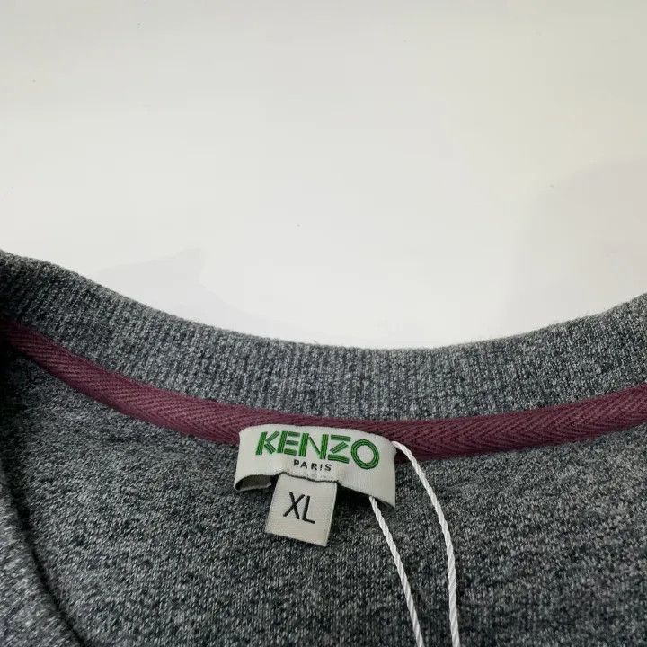 Kenzo Kenzo Gray Embroidered Tiger Sweatshirt for Men 0079 Size US XL / EU 56 / 4 - 4 Thumbnail