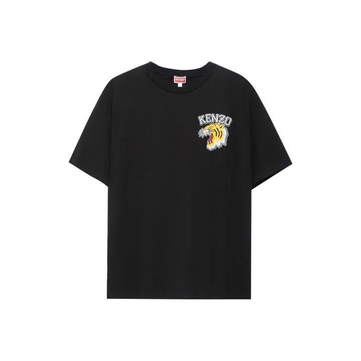 Kenzo KENZO Black Logo Tiger Print T-Shirt 0079 Size US XL / EU 56 / 4 - 2 Thumbnail