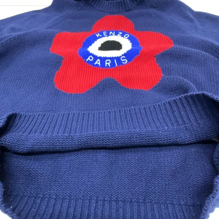 Kenzo Kenzo Blue Floral Logo Sweater for Men 0079 Size US L / EU 52-54 / 3 - 7 Thumbnail