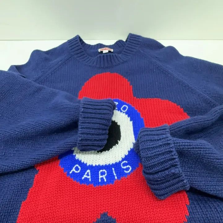 Kenzo Kenzo Blue Floral Logo Sweater for Men 0079 Size US L / EU 52-54 / 3 - 8 Thumbnail