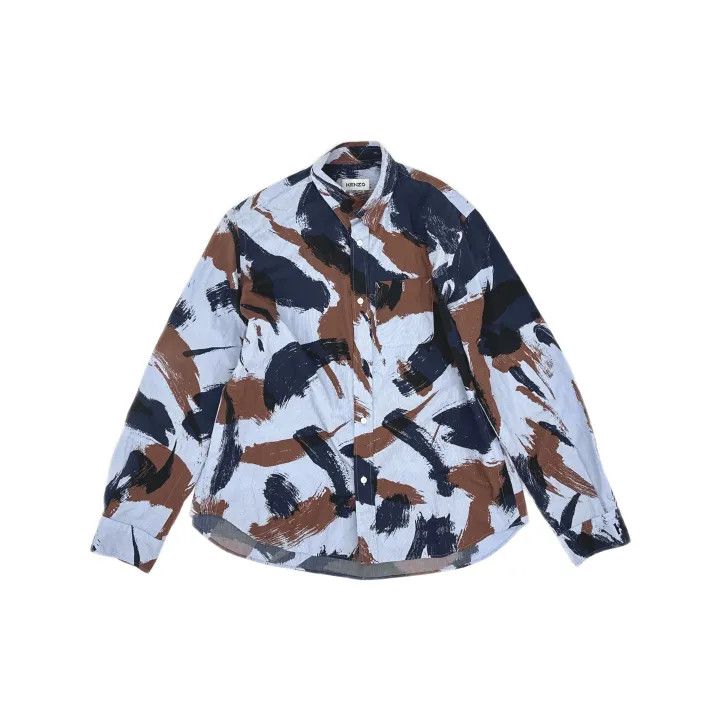 Kenzo KENZO SS22 Paint Splotch Long Sleeve Shirt 0079 Size US M / EU 48-50 / 2 - 2 Thumbnail