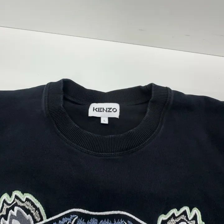 Kenzo KENZO Black Tiger Print Sweatshirt for Men 0079 Size US L / EU 52-54 / 3 - 6 Thumbnail