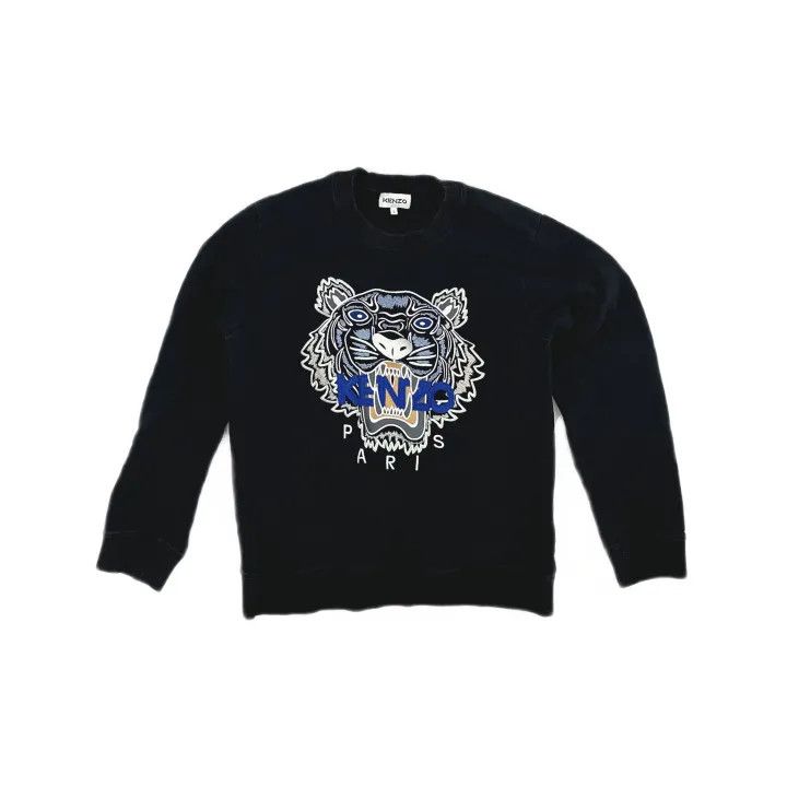 Kenzo KENZO Black Tiger Print Sweatshirt for Men 0079 Size US L / EU 52-54 / 3 - 2 Thumbnail