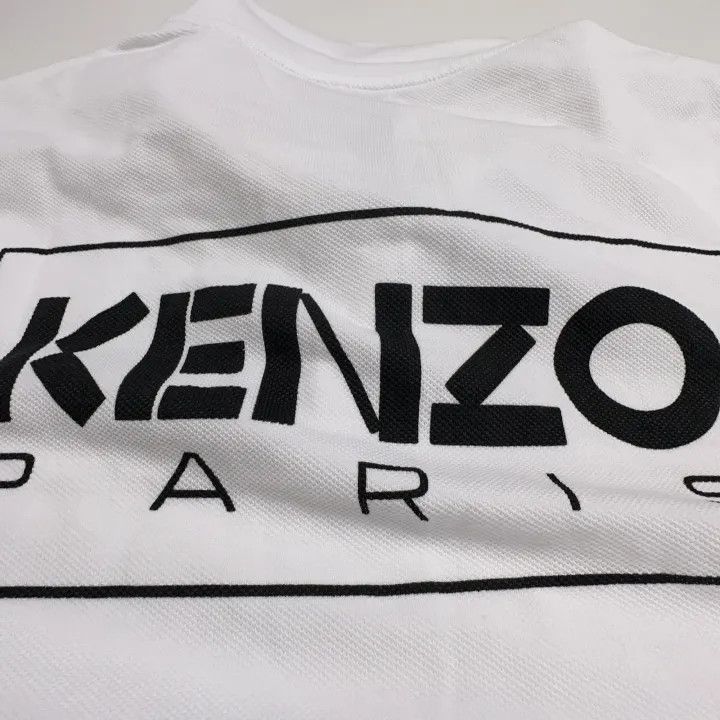 Kenzo Kenzo White Logo Short Sleeve Polo Shirt 0079 Size US S / EU 44-46 / 1 - 4 Thumbnail