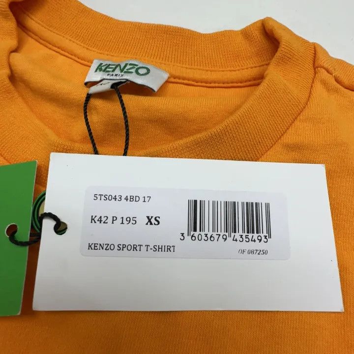 Kenzo KENZO Logo Print Orange Short Sleeve T-Shirt 0079 Size US XS / EU 42 / 0 - 6 Thumbnail
