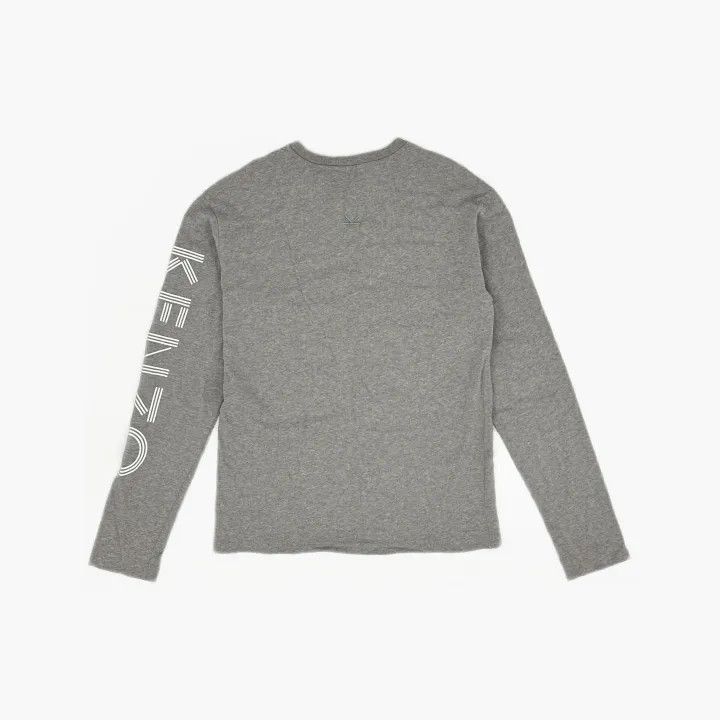 Kenzo KENZO Gray Logo Print Long Sleeve Sweatshirt 0079 Size US L / EU 52-54 / 3 - 3 Thumbnail