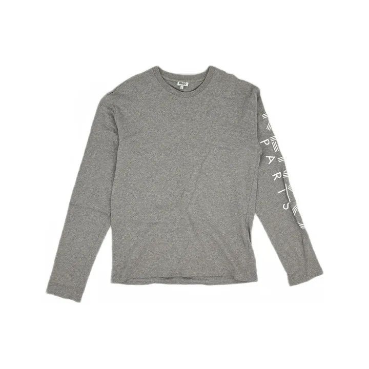Kenzo KENZO Gray Logo Print Long Sleeve Sweatshirt 0079 Size US L / EU 52-54 / 3 - 2 Thumbnail