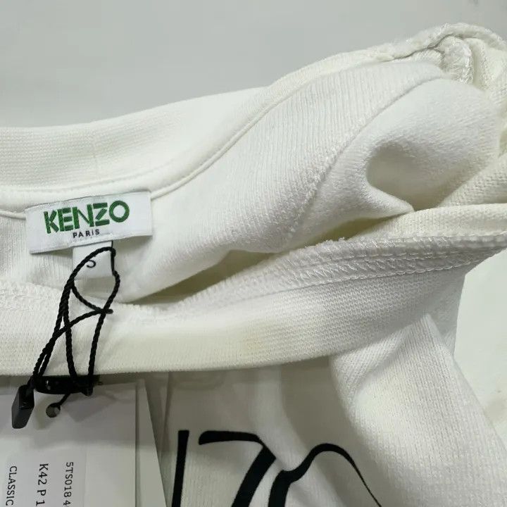 Kenzo KENZO White Logo Short Sleeve T-Shirt 0079 Size US S / EU 44-46 / 1 - 8 Thumbnail
