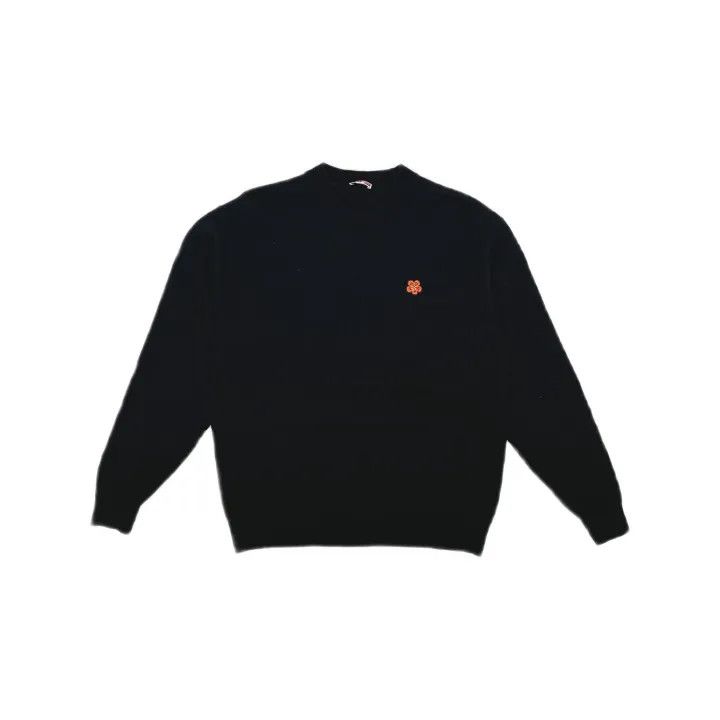 Kenzo x Nigo Black Embroidered Flower Sweater 0079