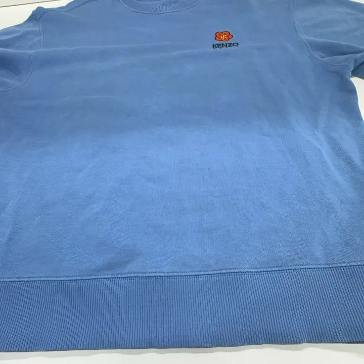 Kenzo Kenzo Casual Blue Sweatshirt with Floral Logo 0079 Size US M / EU 48-50 / 2 - 7 Thumbnail