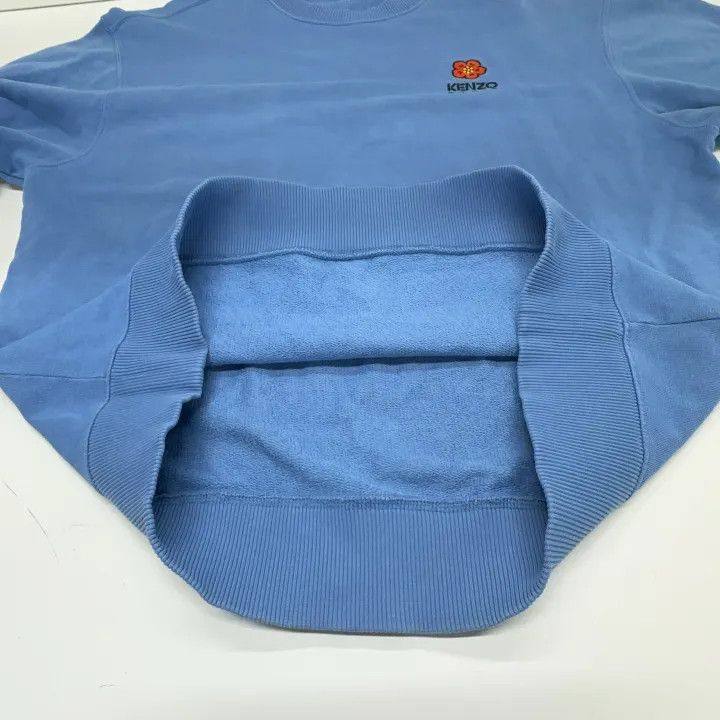 Kenzo Kenzo Casual Blue Sweatshirt with Floral Logo 0079 Size US M / EU 48-50 / 2 - 8 Thumbnail