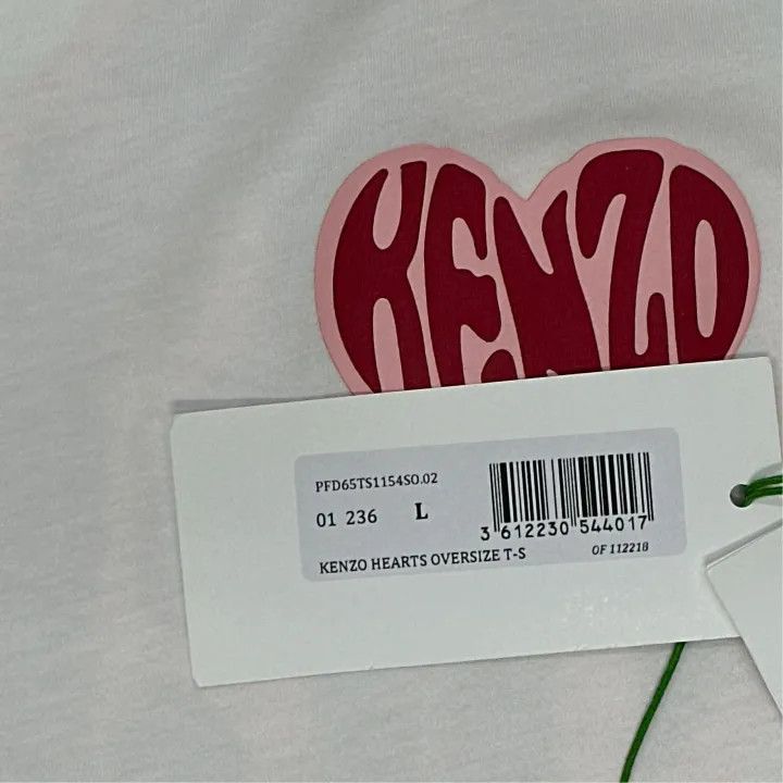 Kenzo Kenzo Heart Graphic Short Sleeve T-Shirt 0079 Size US L / EU 52-54 / 3 - 4 Thumbnail