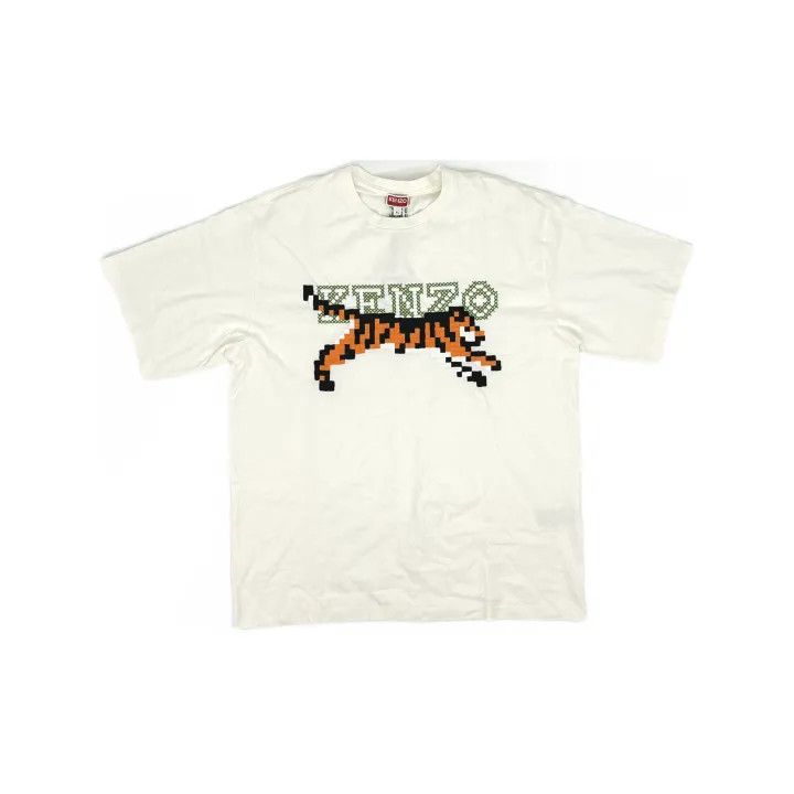 Kenzo KENZO Pixelated Tiger Logo Crew Neck T-Shirt 0079 Size US XL / EU 56 / 4 - 2 Thumbnail