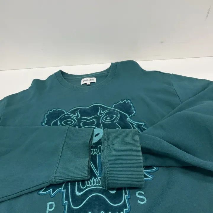 Kenzo Kenzo Green Tiger Crest Crewneck Sweatshirt 0079 Size US XL / EU 56 / 4 - 8 Thumbnail