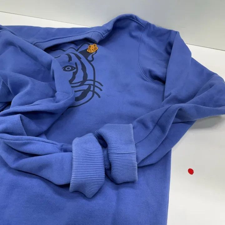 KENZO Blue Tiger Embroidered Sweatshirt for Men 0079