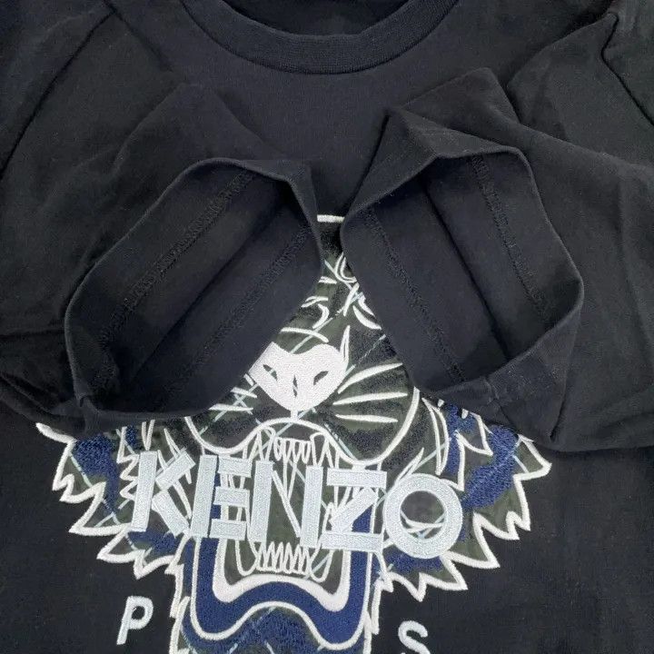 Kenzo KENZO Black Short Sleeve T-Shirt with Embroidery 0079 Size US S / EU 44-46 / 1 - 8 Thumbnail