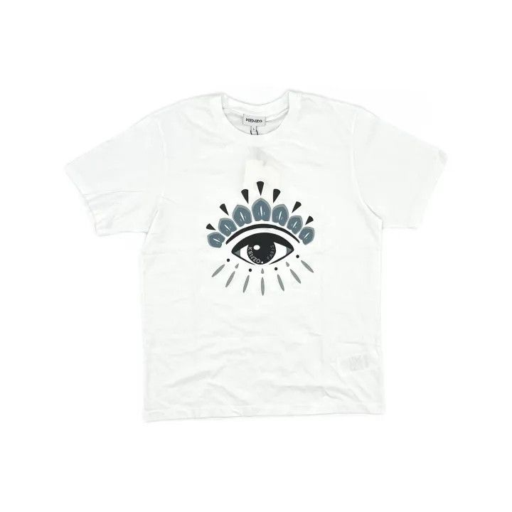 Kenzo Kenzo Eye Print White Short Sleeve T-Shirt 0079 Size US L / EU 52-54 / 3 - 2 Thumbnail