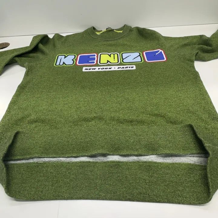 Kenzo KENZO Casual Olive Green Printed Sweatshirt 0079 Size US S / EU 44-46 / 1 - 9 Thumbnail