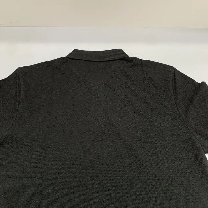 Kenzo Kenzo Black Flower Logo Embroidered Polo Shirt 0079 Size US XL / EU 56 / 4 - 2 Thumbnail