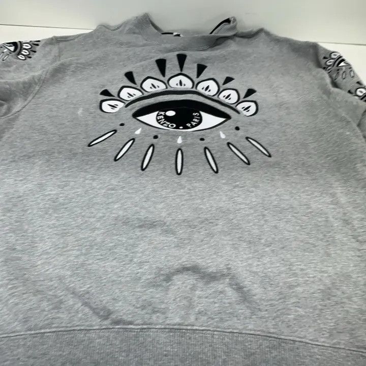 Kenzo KENZO Classic Grey Eyeball Graphic Sweatshirt 0079 Size US XS / EU 42 / 0 - 7 Thumbnail