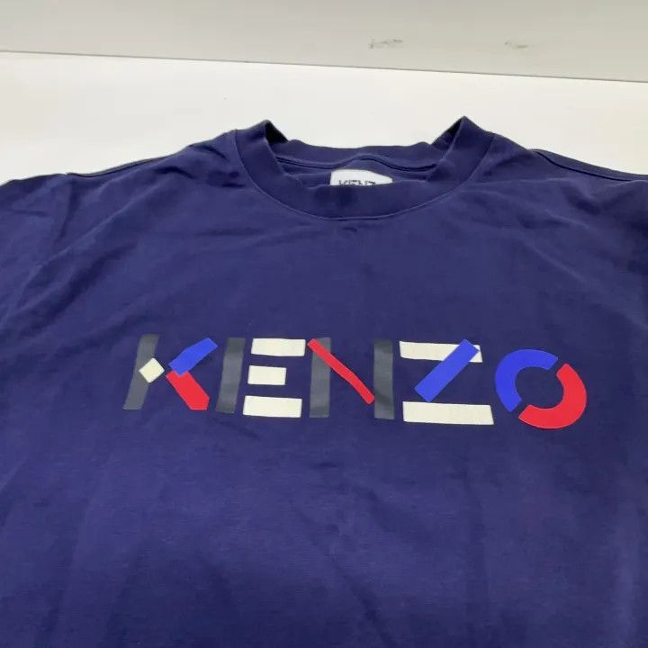 Kenzo KENZO SS21 Navy Logo Loose Fit T-Shirt 0079 Size US L / EU 52-54 / 3 - 8 Thumbnail
