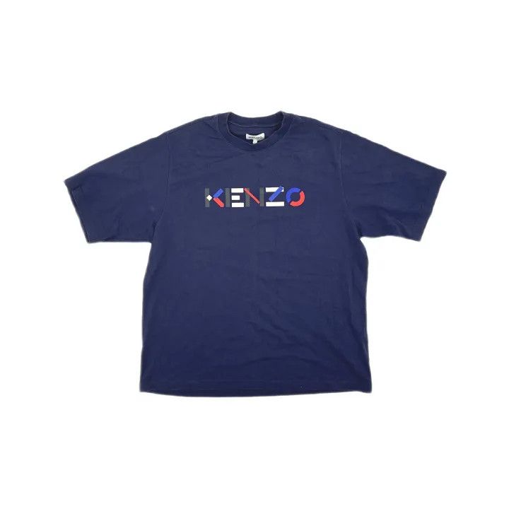 Kenzo KENZO SS21 Navy Logo Loose Fit T-Shirt 0079 Size US L / EU 52-54 / 3 - 2 Thumbnail